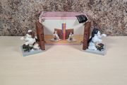 Vintage Puppy Dog bookends the Academy collection hand painted BRAND NEW heavy ceramic man's best friend