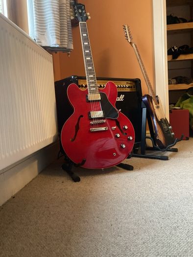 Epiphone 335 figured sixties cherry block inlay