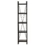 5-Tier Bookcase Black 40x30x180 cm Solid Mango Wood Image 4