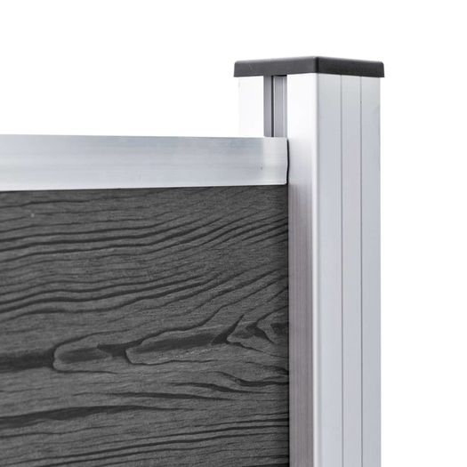 Fence Panel WPC 175x105 cm Black