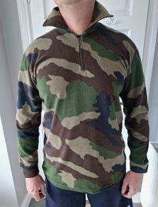Camouflage Fleece French army surplus. Used in good condition