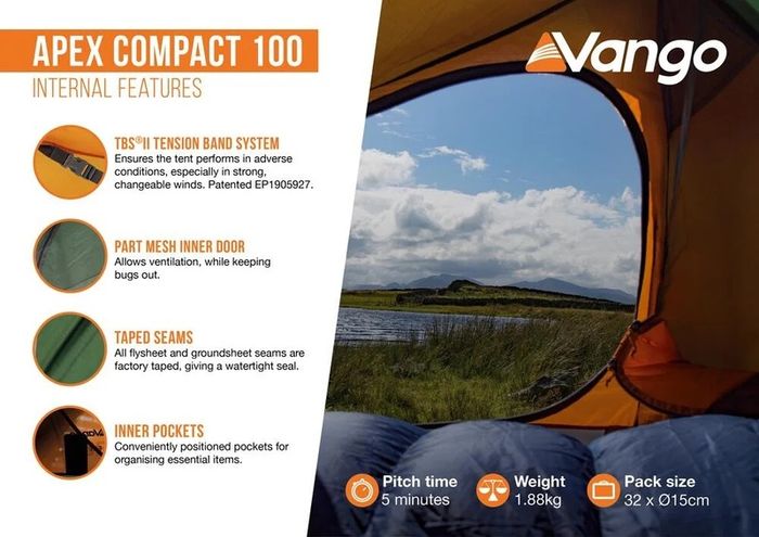 Vango Apex Compact 100 200 300 Tents New