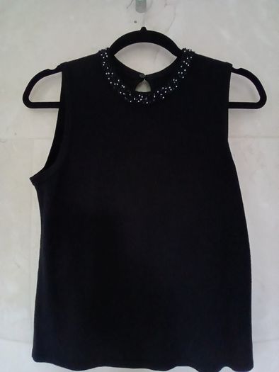 M&S black twin set cardigan and top with nice neck detail