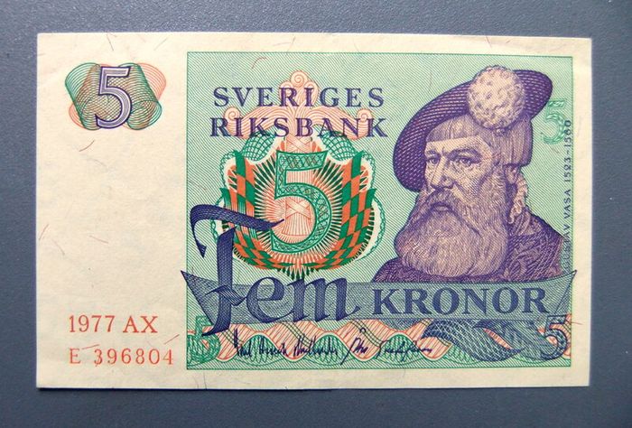 Sweden 5 Kroner 1977