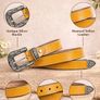 Genuine Leather Cowboy Cowgirl Belt Western Vintage Engraved Buckle Belt Image 2