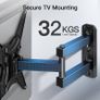 TV Wall Bracket Swivel Tilt Extend, Universal TV Bracket Wall Mount for 26-60 Inch Flat/Curved TVs, Adjustable TV Bracket Holds up to 32KG Max.VESA 400x400mm Image 3
