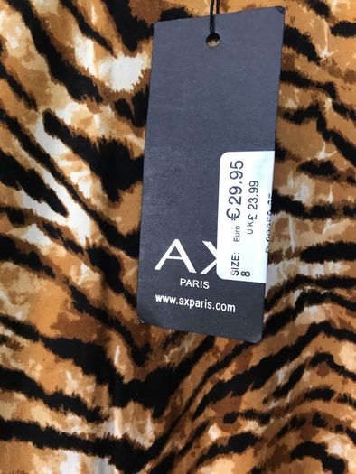 AX Paris Animal Print Bodmin Mini Dress size 8 - New with tags