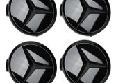4pcs Gloss AMG Black 75mm Car Allow Wheel Center Hub Cap Cover For Mercedes Benz B W205 W204 W212 W221 Accessories