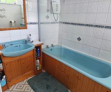 Blue bathroom suite