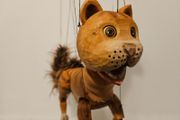 Wild Cat Czech Handmade Wooden Marionette