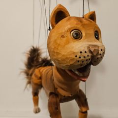 Wild Cat Czech Handmade Wooden Marionette