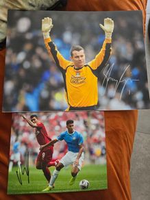 signed football photos Rodri and Shay Given
