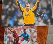 signed football photos Rodri and Shay Given
