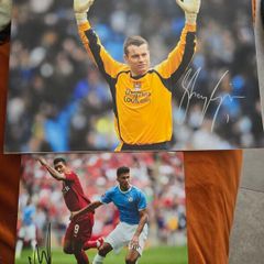 signed football photos Rodri and Shay Given