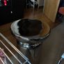 Mid Century Polished Chrome Mushroom Side Table Image 2