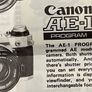 1984 Canon AE-1 Program Film Camera + Sigma zoom lens +Vivitar flash Image 2