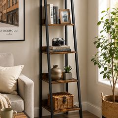 Industrial ladder rack with 5 levels