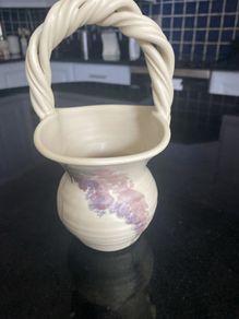 Ballydoughan pottery basket style vase