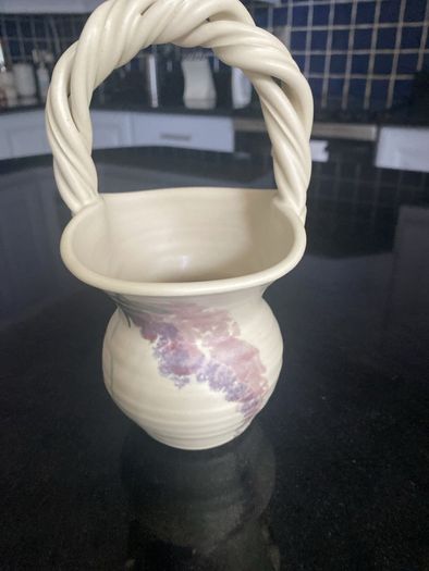 Ballydoughan pottery basket style vase