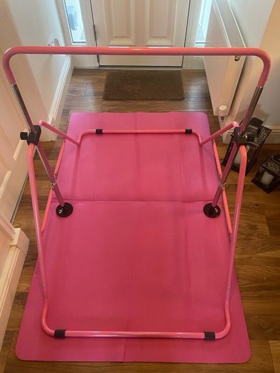 Pink Gymnastics Bar with Mat
