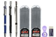 2.0mm Mechanical Pencil Set 2B Automatic Pencils With Black Lead Refills For Writing