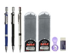 2.0mm Mechanical Pencil Set 2B Automatic Pencils With Black Lead Refills For Writing