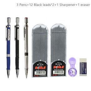 2.0mm Mechanical Pencil Set 2B Automatic Pencils With Black Lead Refills For Writing