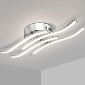 LED Ceiling Light, Modern Ceiling Design Curved Ceiling Lights, 24W LED Light Fitting with 4 Built-in LED Boards Natural White 4000K for Living Room, Bedroom, Kitchen, Hallway and Office