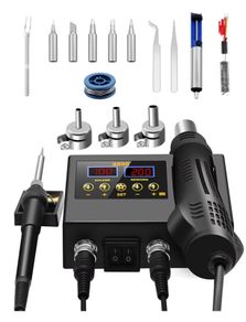 2-in-1 Soldering Station | Hot Air Gun & Soldering Iron | Digital Display