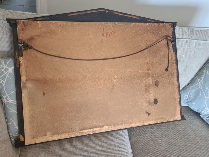 Elegant Gold Overmantle Mirror  Large Statement Piece