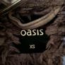 Oasis waterfall suede coat with borg lining Image 3