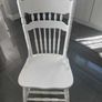 Wooden dining chair - painted white Image 2