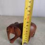 Small wooden elephant figurine, stylised elephant ornament with beautiful grain. Carved elephant collectible Image 3