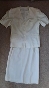 Vintage Ladies White Suit (Skirt & Top)