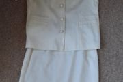 Vintage Ladies White Suit (Skirt &amp; Top)