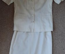 Vintage Ladies White Suit (Skirt & Top)
