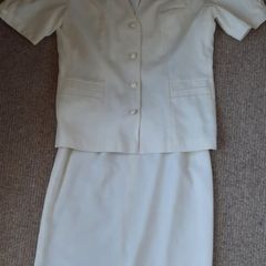 Vintage Ladies White Suit (Skirt & Top)