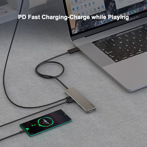 Wavlink USB-C Travel Universal Mini Dock USB Hub & HDMI UHD/4K@30Hz & TF/SD Card Reader & PD Power Adapter (UHP3407) (Brand New/Warranty)