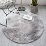 FREE P&P Round Rugs for Bedrooms Fluffy Living Room Circle Area Rug Soft Shaggy Carpet for Kids Room Floor Mat (Grey white, 80cm) Image 5