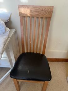 2 solid wood chairs