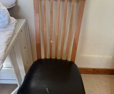 2 solid wood chairs