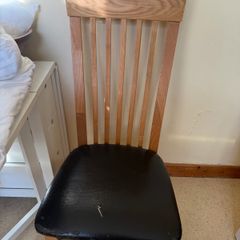 2 solid wood chairs