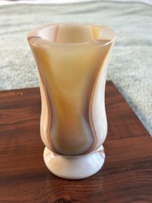 Small Vintage Carved Stone Bud Vase