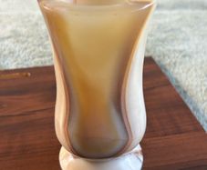 Small Vintage Carved Stone Bud Vase