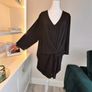 Ladies Black Tunic Buckle Top from Evans. Size UK 20 / EU 48. Image 8