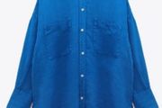Zara oversized linen shirt