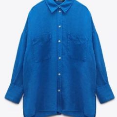 Zara oversized linen shirt