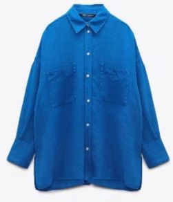 Zara oversized linen shirt