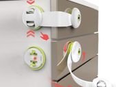Child Safety Locks, Flow.month 10 Pack Child Safety Cupboard Locks, No Tools or Drilling Needed, Baby Cabinet Locks for Kitchen Cabinets, Drawers, Appliances, Closet, Kitchen, Fridge and Oven, Trash