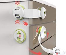 Child Safety Locks, Flow.month 10 Pack Child Safety Cupboard Locks, No Tools or Drilling Needed, Baby Cabinet Locks for Kitchen Cabinets, Drawers, Appliances, Closet, Kitchen, Fridge and Oven, Trash